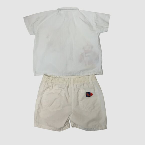 VTG KIDOKO Robot Dino Baby Shirt Pants Shorts Set 12M 18M Korea OOAK VBC - Picture 4 of 6